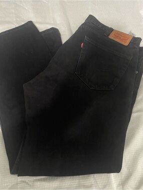 505 Levi's Black Relaxed Fit Men's Jeans W42-L32.